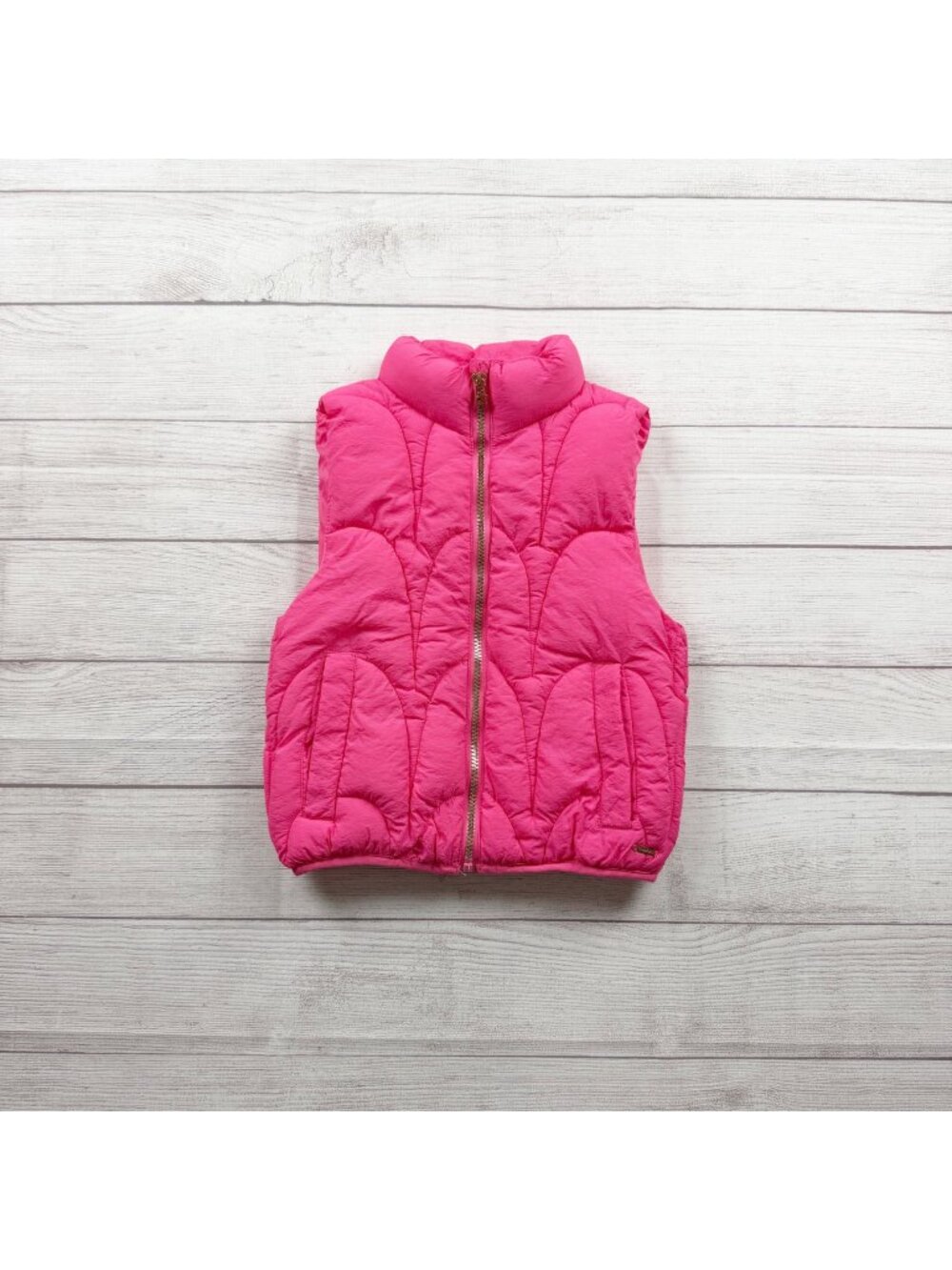 Tahari Girl Pink Puffer Vest Full Zip Sleeveless Lightweight 7-8